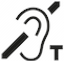black and white Hearing Loop icon